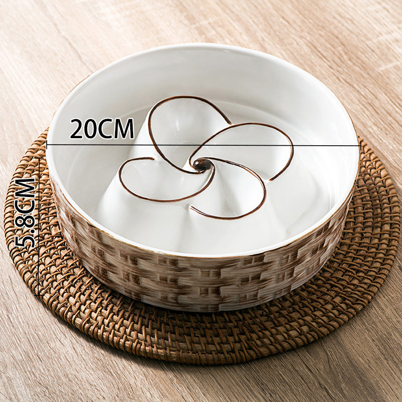 Ceramic Slow Feeder Bowl