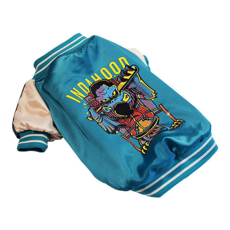 Cotton padded glossy dog jacket