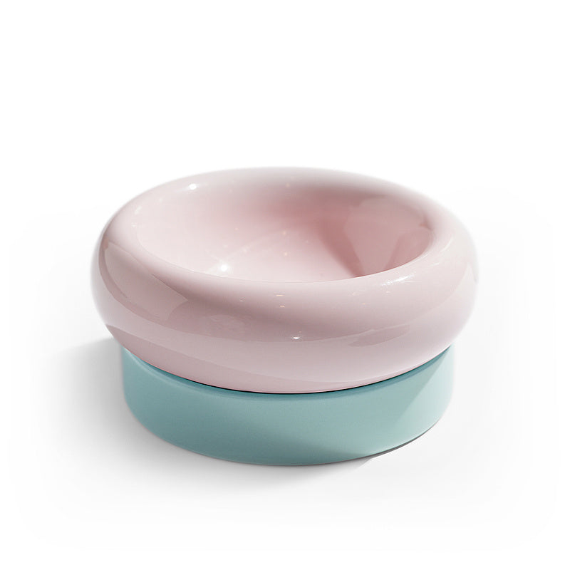 Mochi Ceramic Short-leg Cat Bowl
