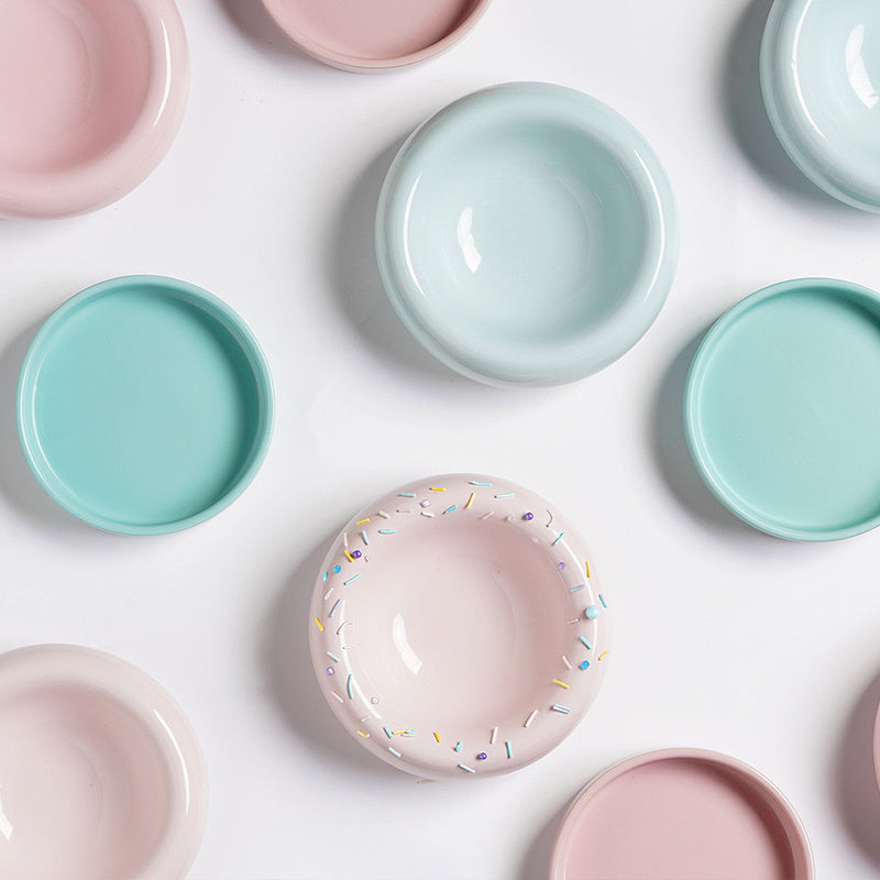 Mochi Ceramic Short-leg Cat Bowl