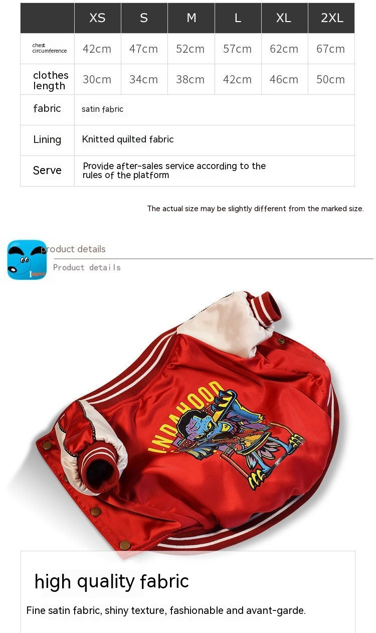 Cotton padded glossy dog jacket