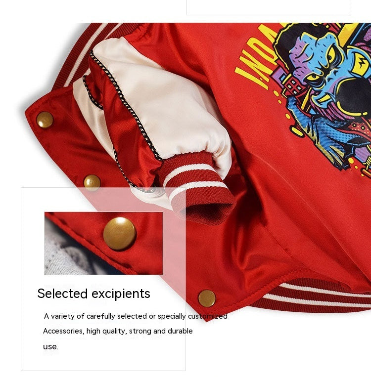 Cotton padded glossy dog jacket