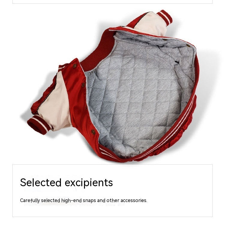 Cotton padded glossy dog jacket