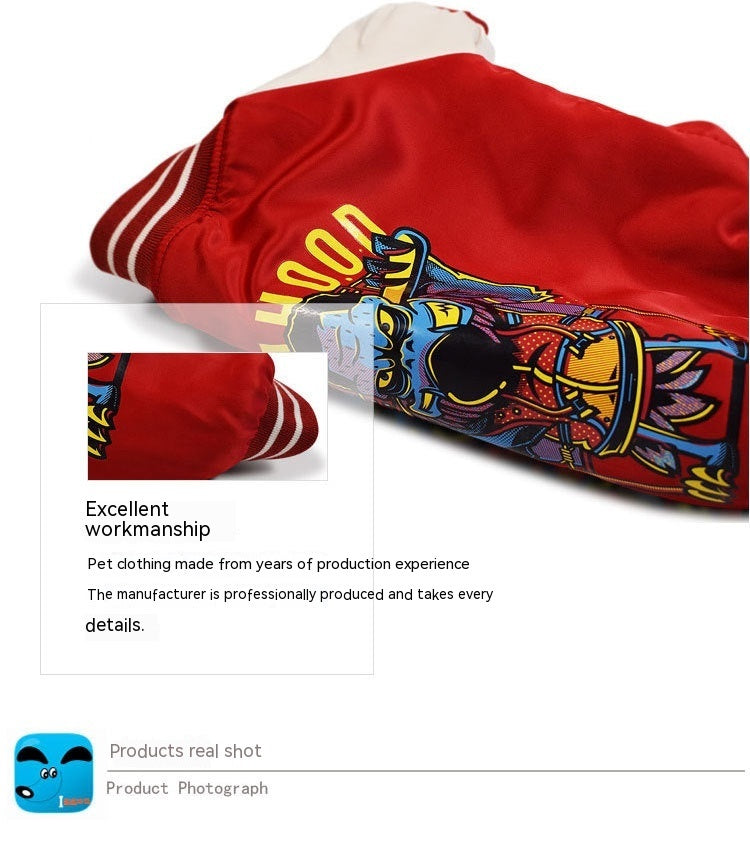 Cotton padded glossy dog jacket