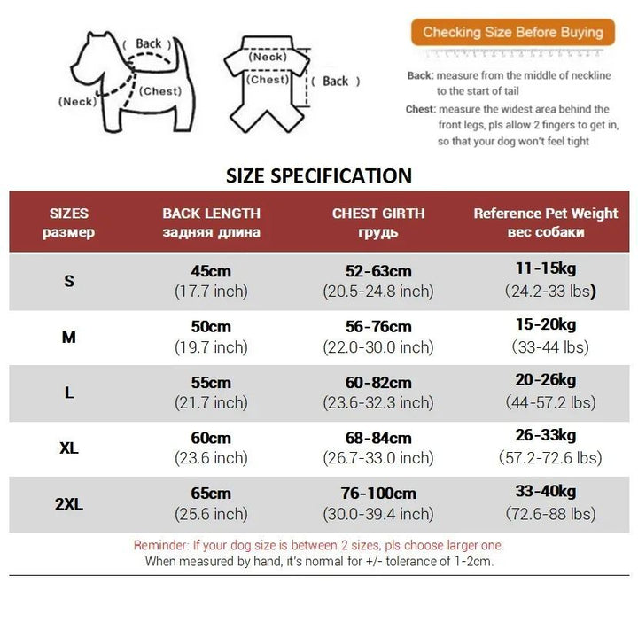 Winter Waterproof Dog Coat