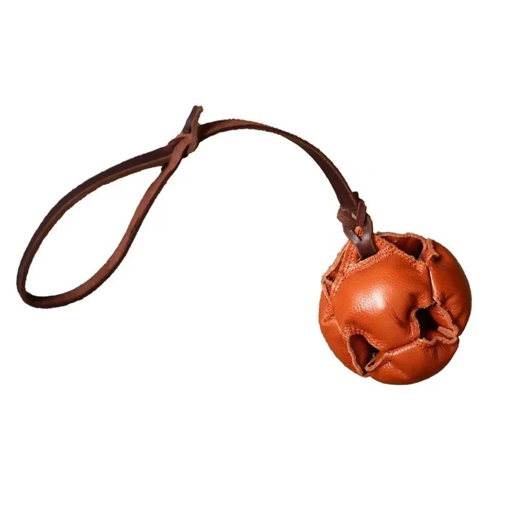 Leather Dog Training Ball with Handle