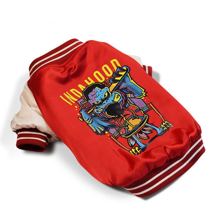 Cotton padded glossy dog jacket