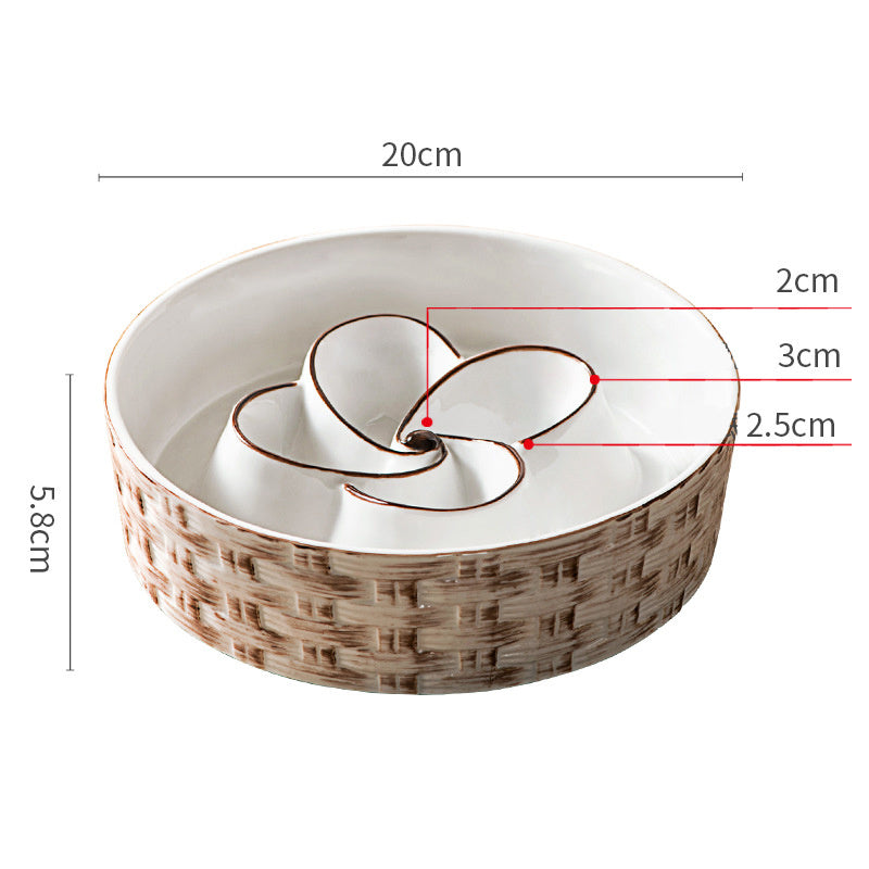 Ceramic Slow Feeder Bowl