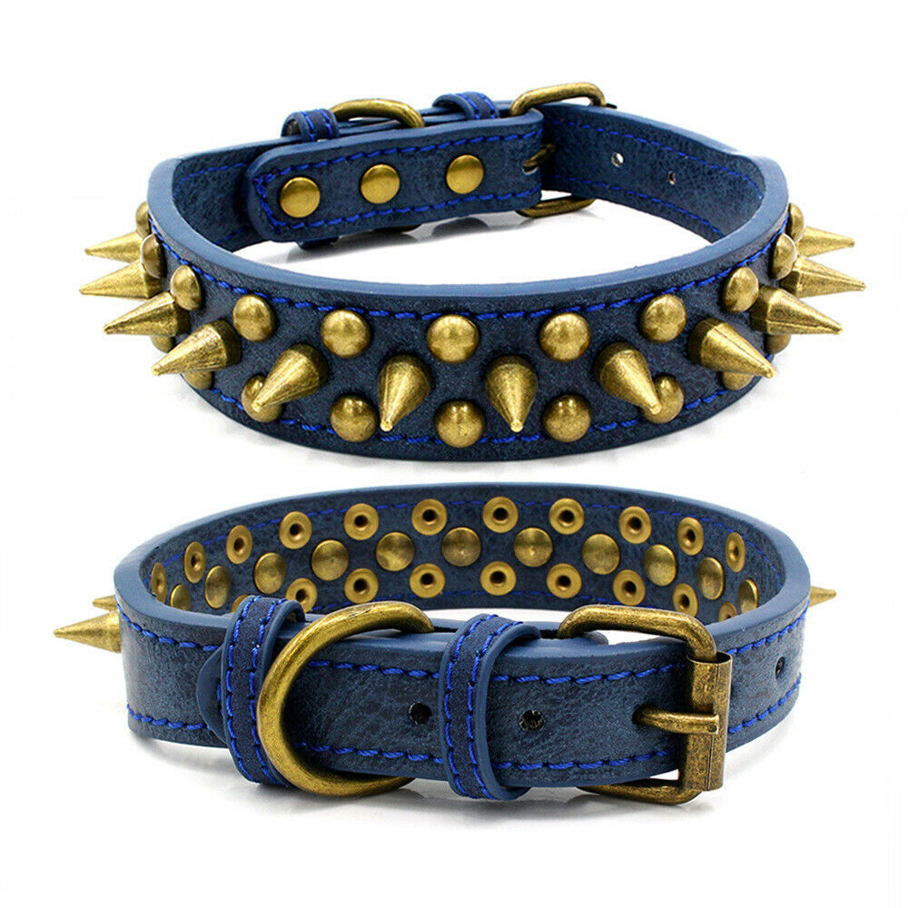Retro leather dog collar