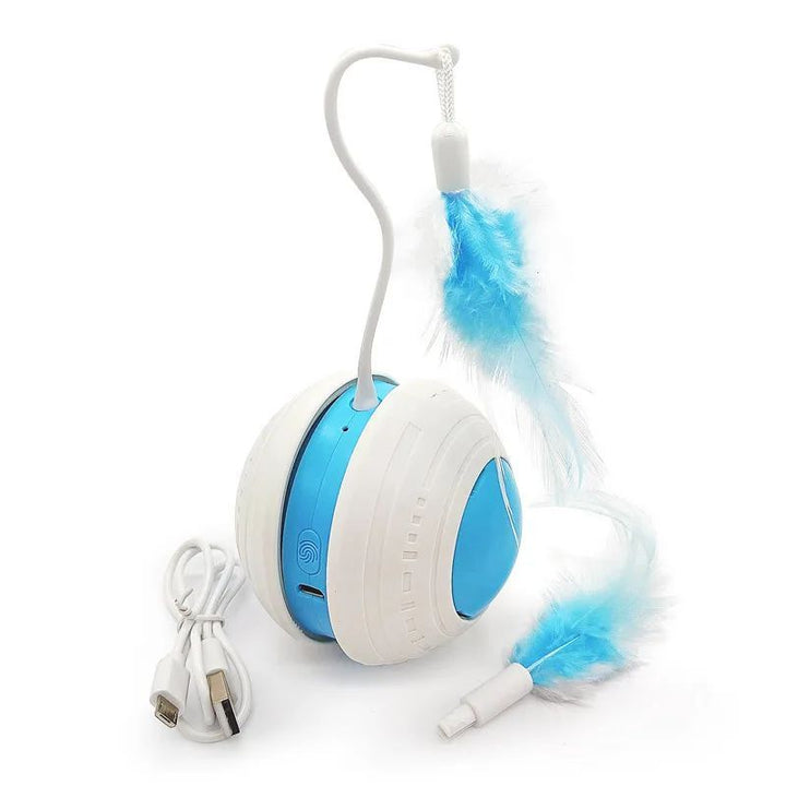 Electric Feather Teaser Cat Ball