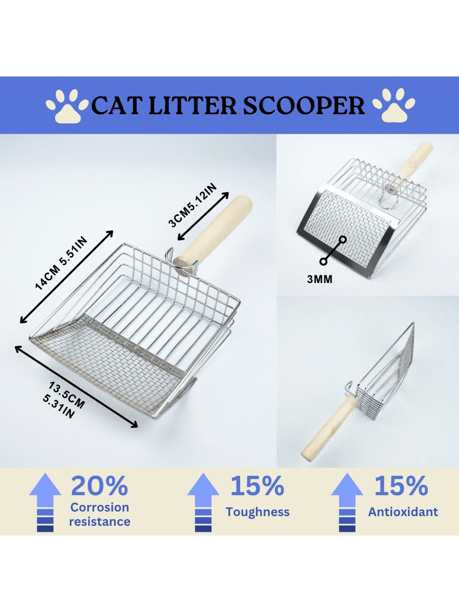 Durable Metal Cat Litter Scoop
