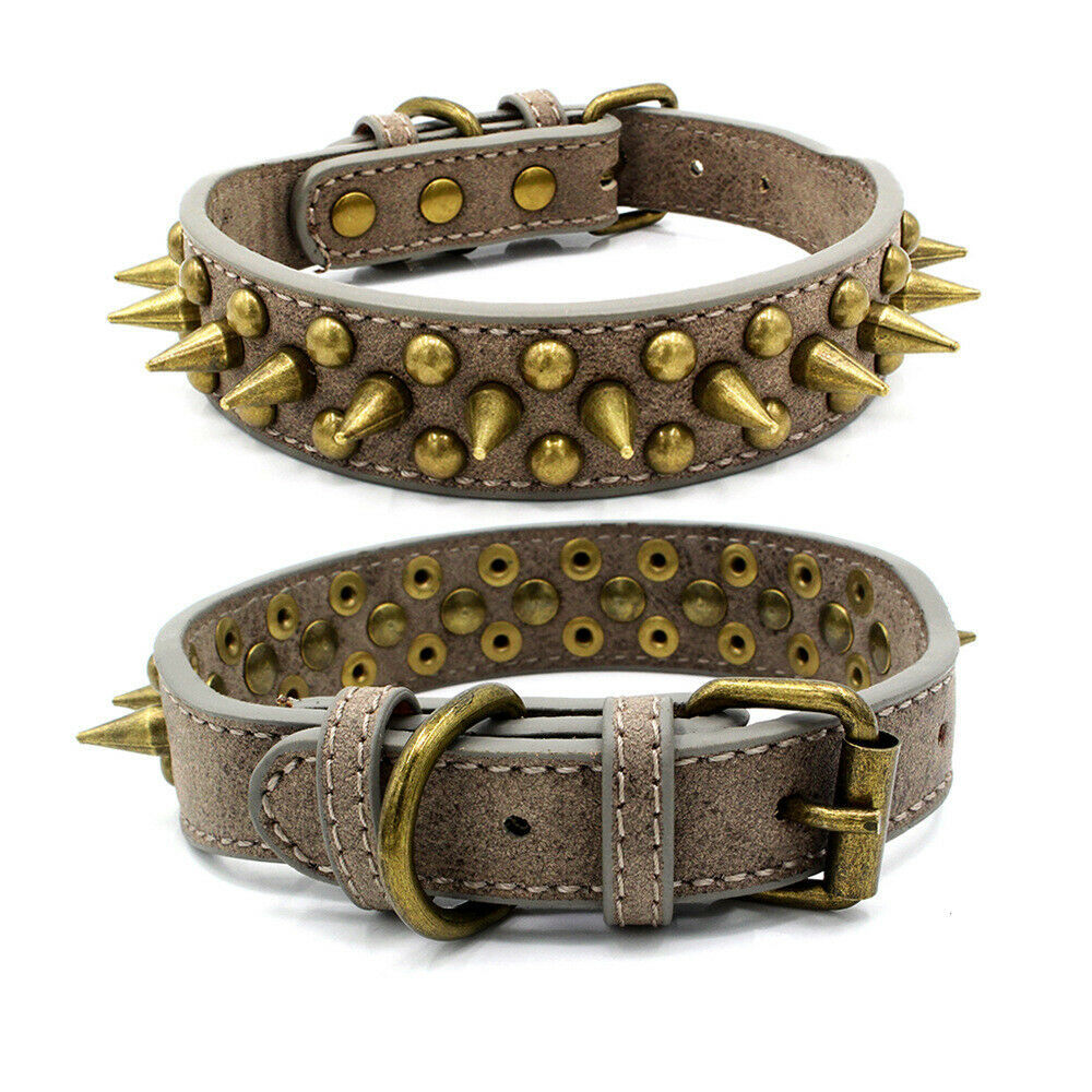 Retro leather dog collar