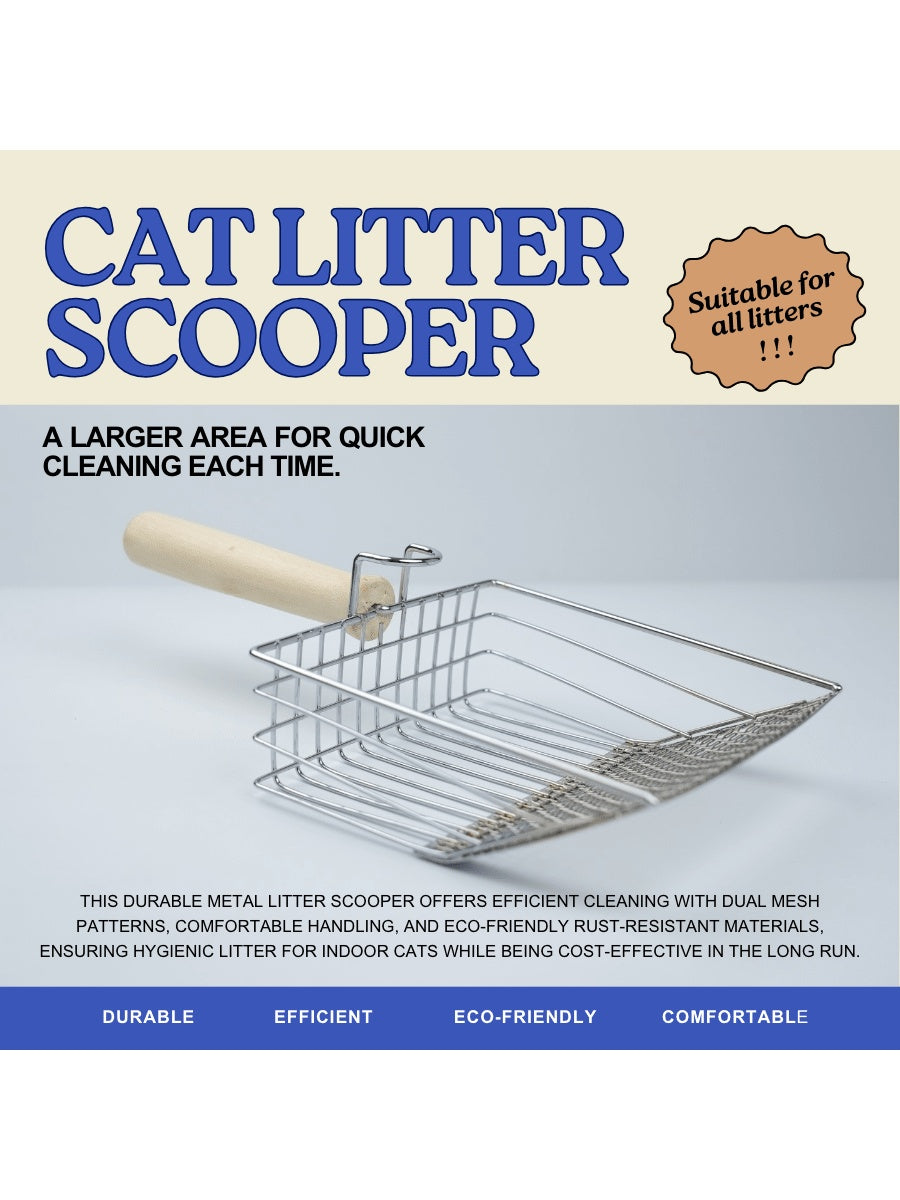 Durable Metal Cat Litter Scoop