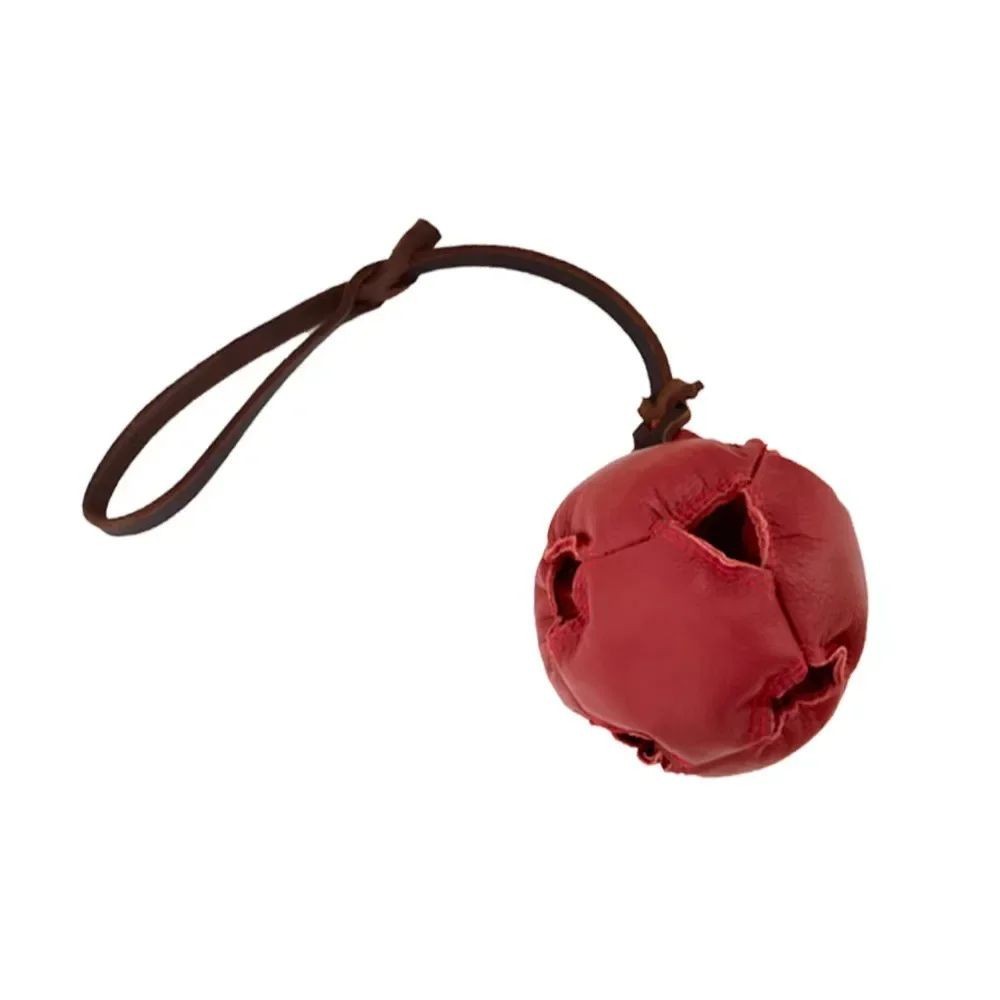 Leather Dog Training Ball with Handle