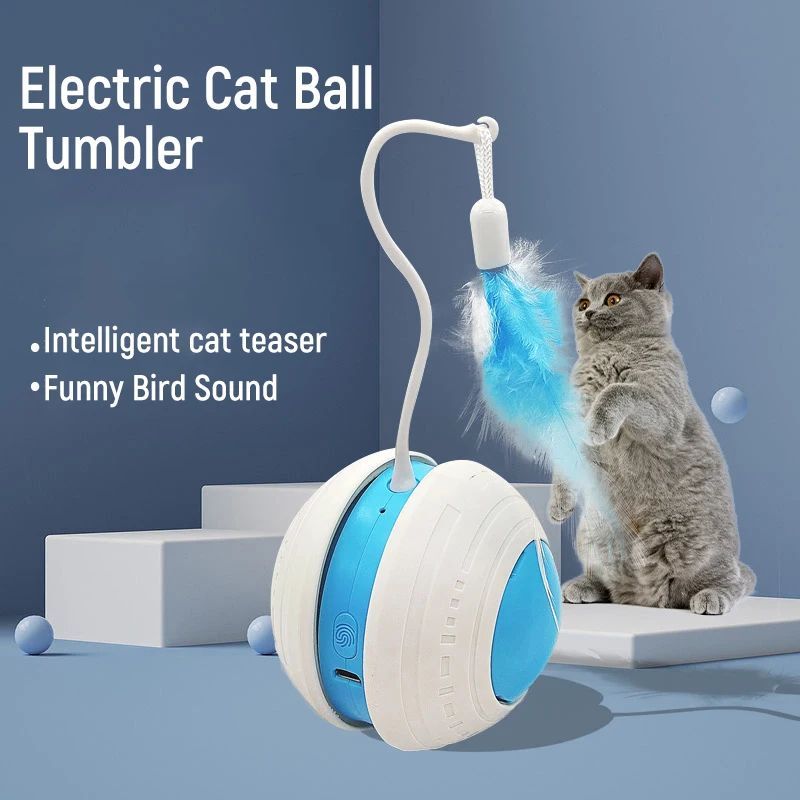 Electric Feather Teaser Cat Ball