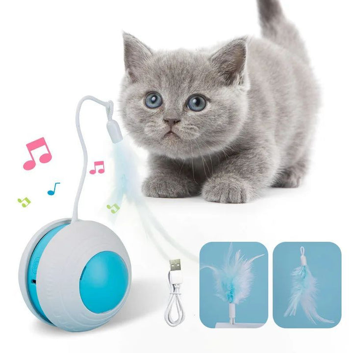 Electric Feather Teaser Cat Ball